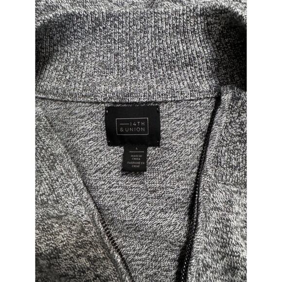 Preppy 14th & Union Men’s Gray Knit Crewneck Sweater Size L Casual Classic - Picture 4 of 5